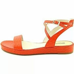 preloved orange michael kors sandals sz 8.5